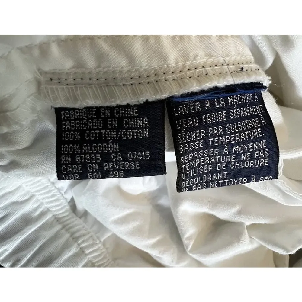 Nautica Pants Mens Size XL 100% Cotton Loose Fit Drawstring Sailing Old Money